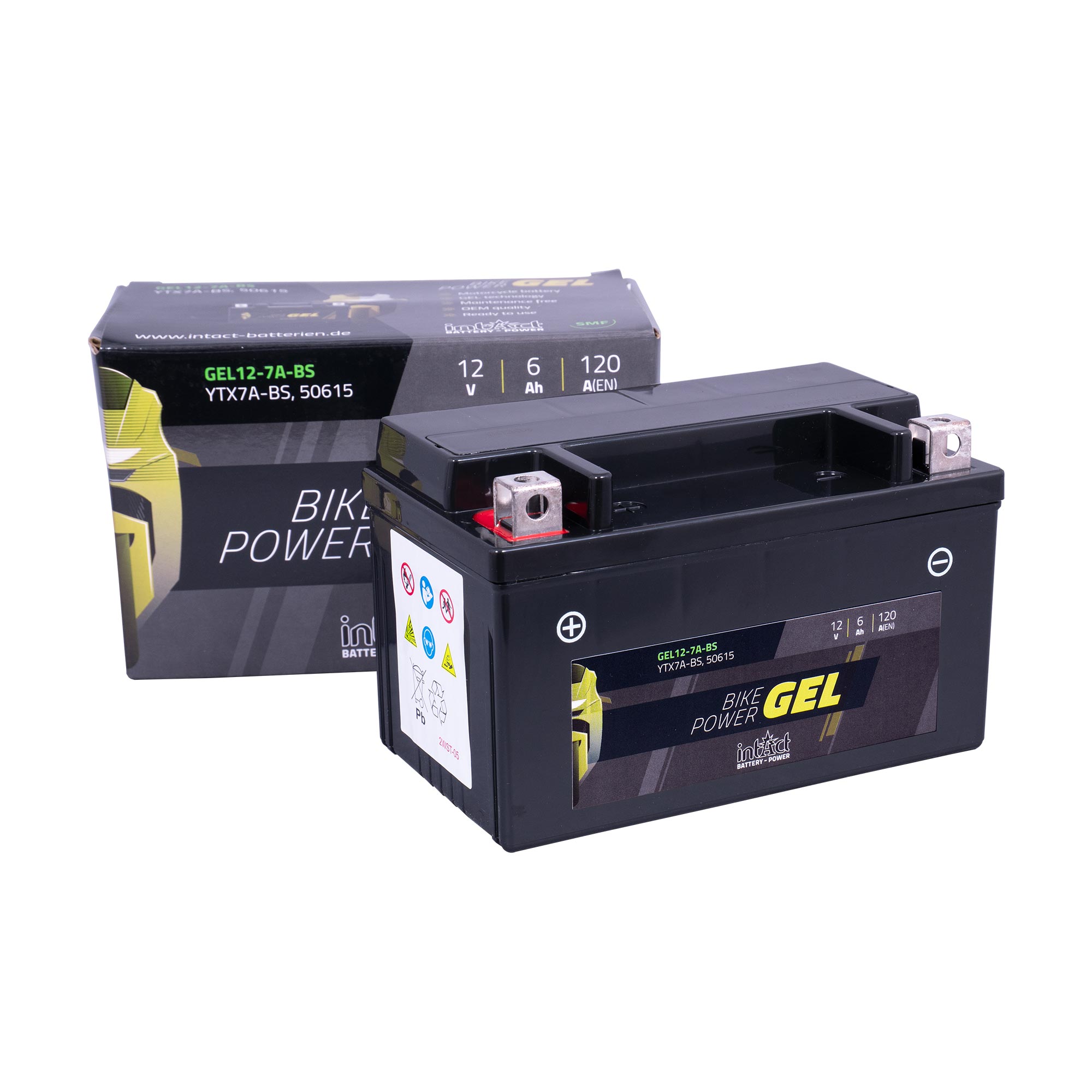 intAct YTX7A-BS / 50615 Gel Bike-Power Battery - Image 2