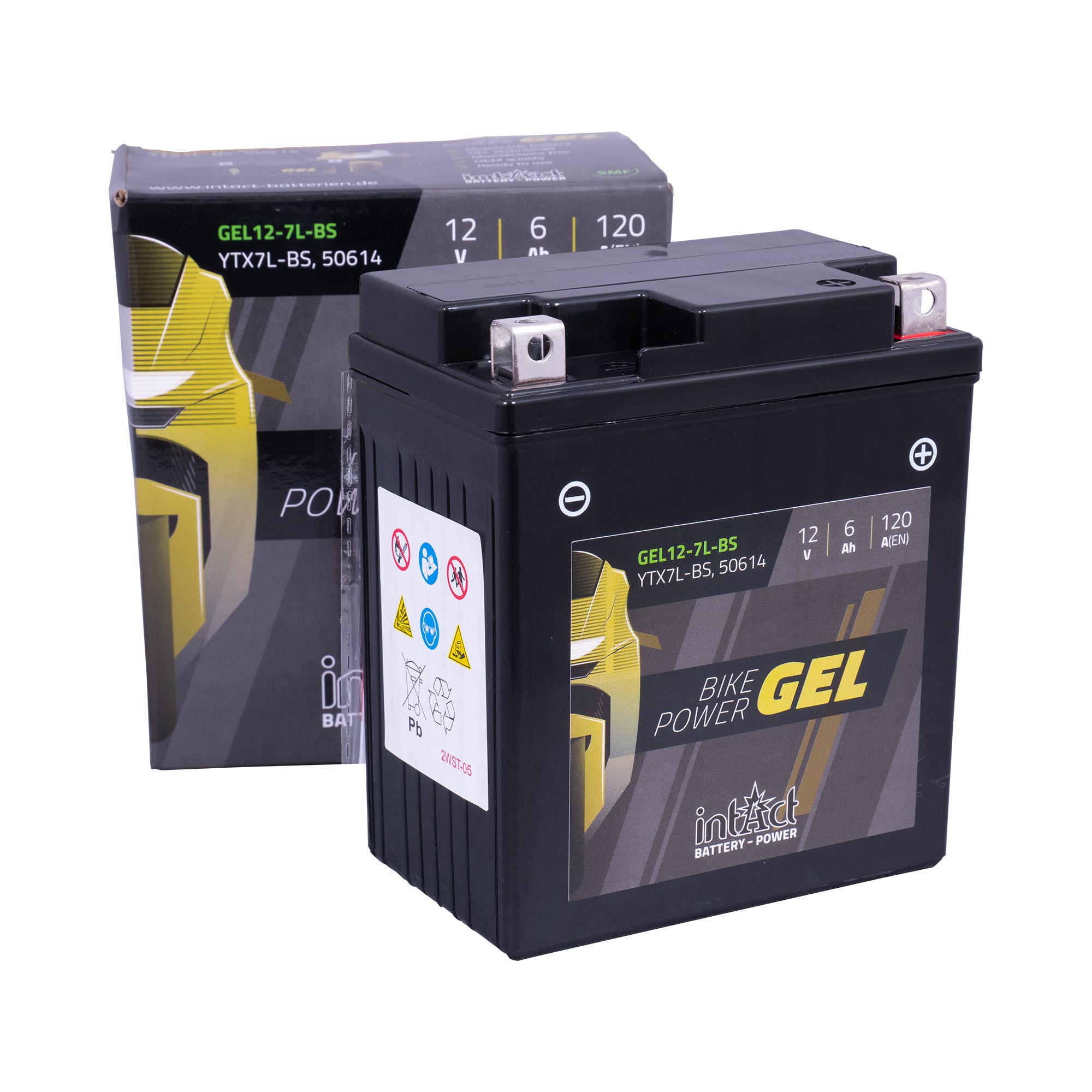 intAct YTX7L-BS / 50614 Gel Bike-Power Battery - Image 2