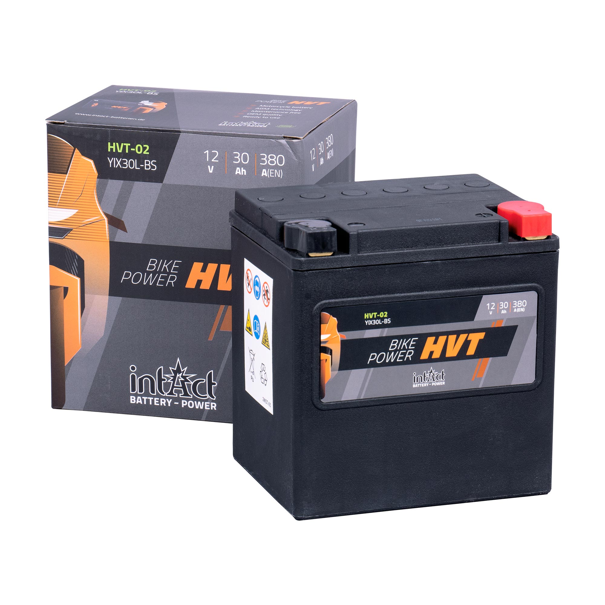 intAct YTX30L-BS / 66010-97A Sealed Activated HVT Bike-Power Battery - Image 2