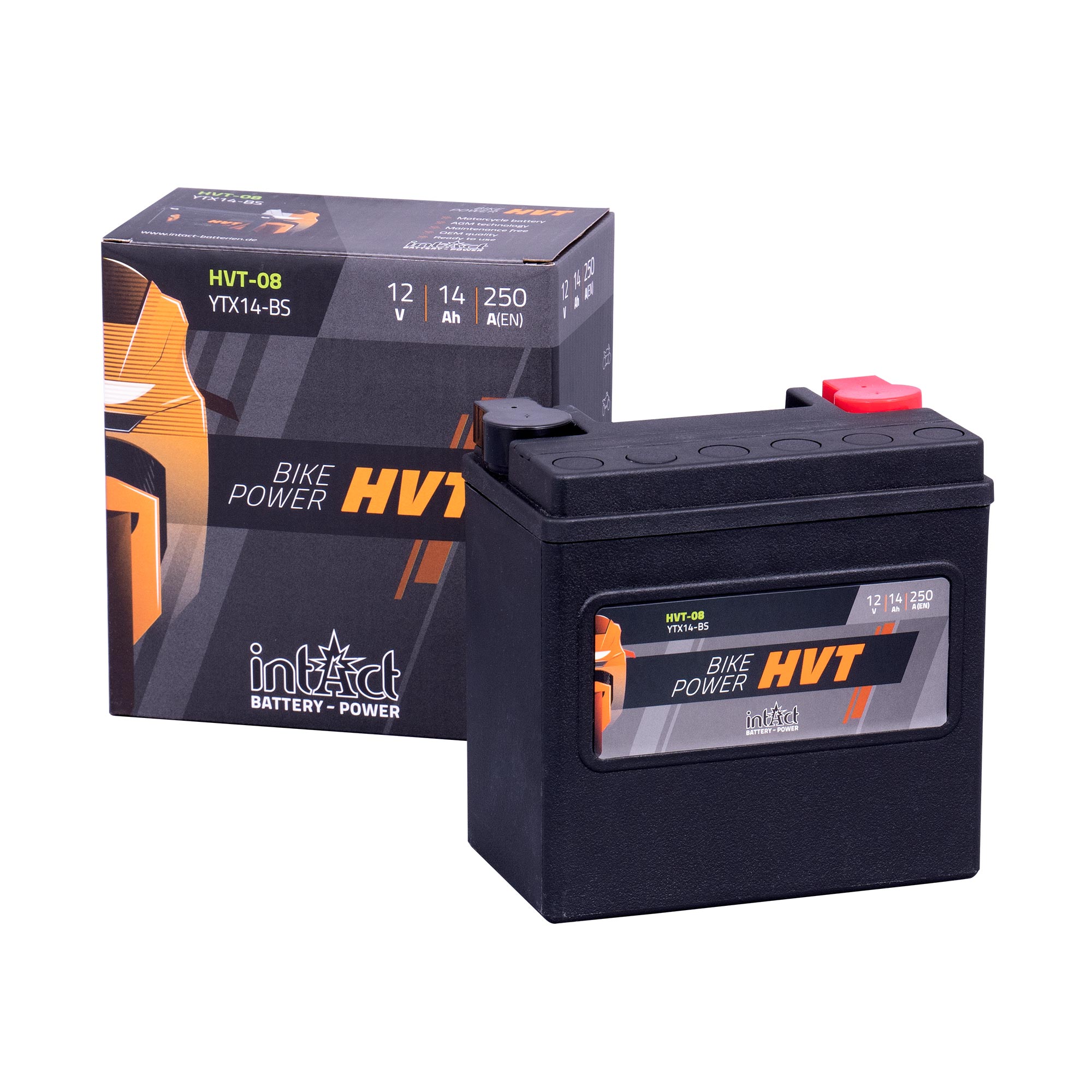 intAct YTX14-BS / 65948-00 Sealed Activated HVT Bike-Power Battery - Image 2