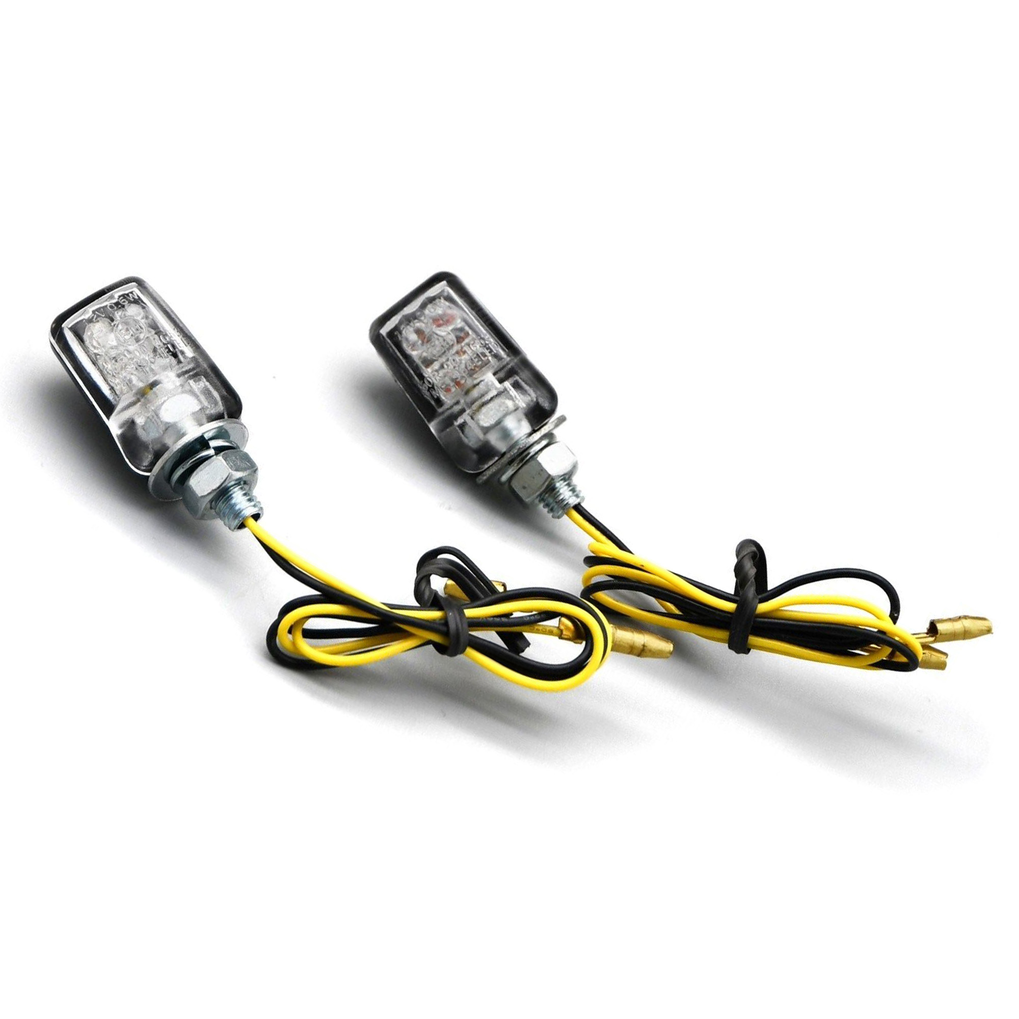 Bike It LED Atom Indicators With Black Body And Clear Lens