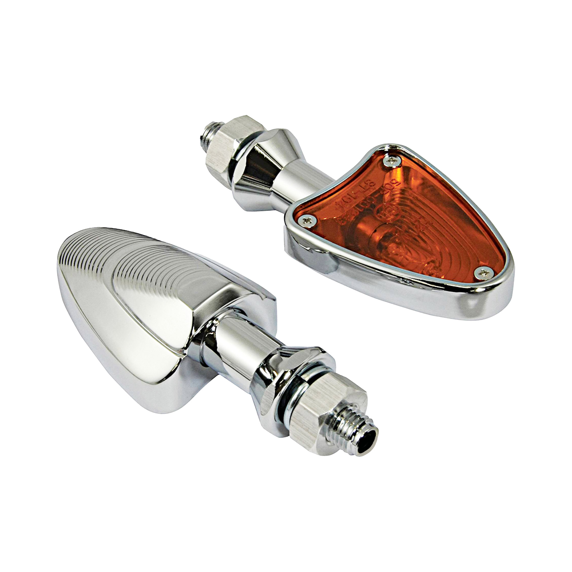 Bike It Shark Head Indicators With Alloy Body And Amber Lens