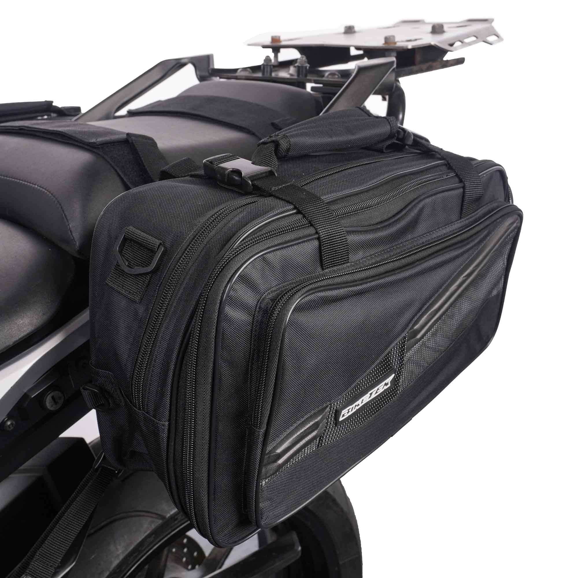 BikeTek Soft Luggage 'Diablo' Saddle Pannier Bags (2x 21L Capacity) - Image 8