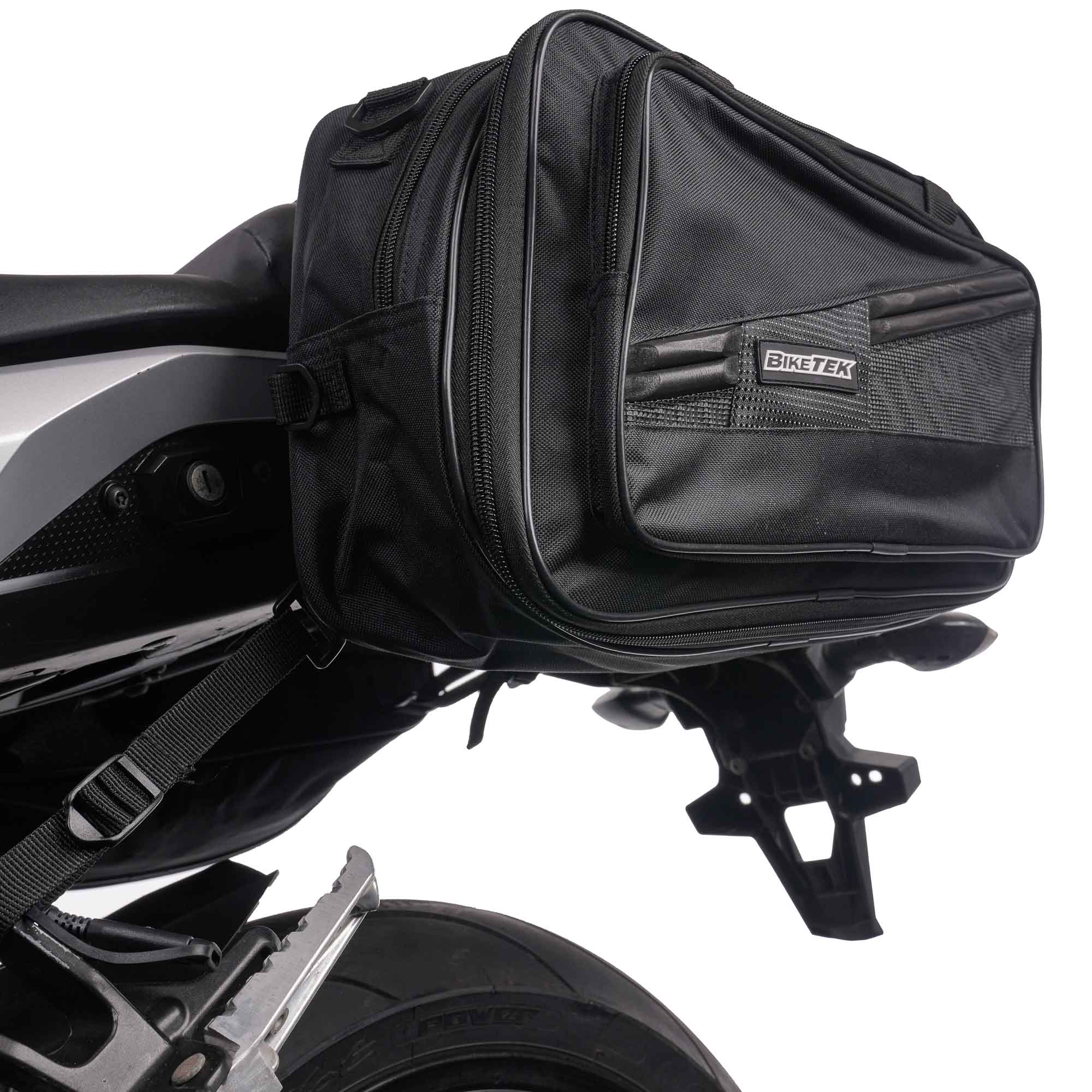BikeTek Soft Luggage 'Diablo' Saddle Pannier Bags (2x 21L Capacity) - Image 5
