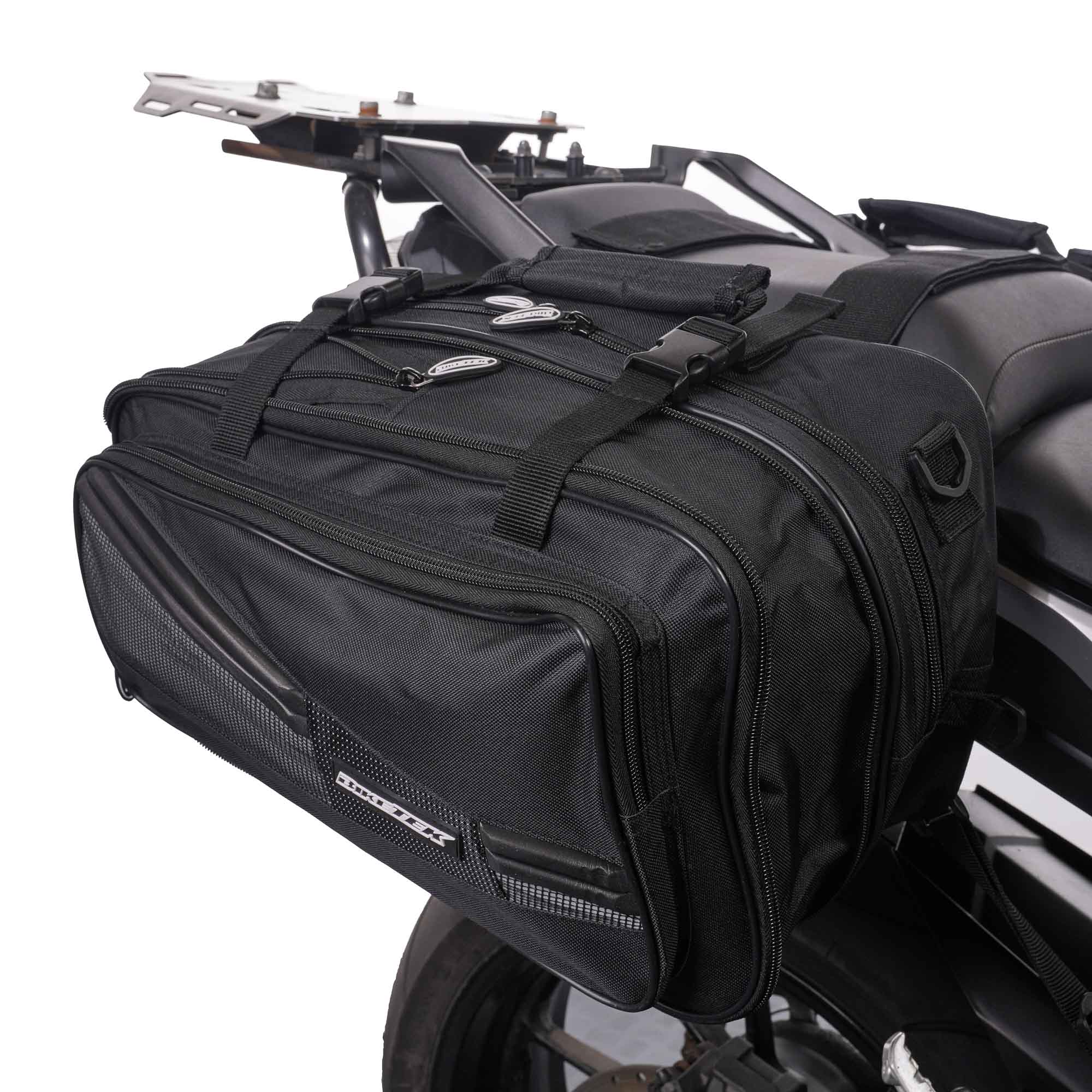 BikeTek Soft Luggage 'Diablo' Saddle Pannier Bags (2x 21L Capacity) - Image 3