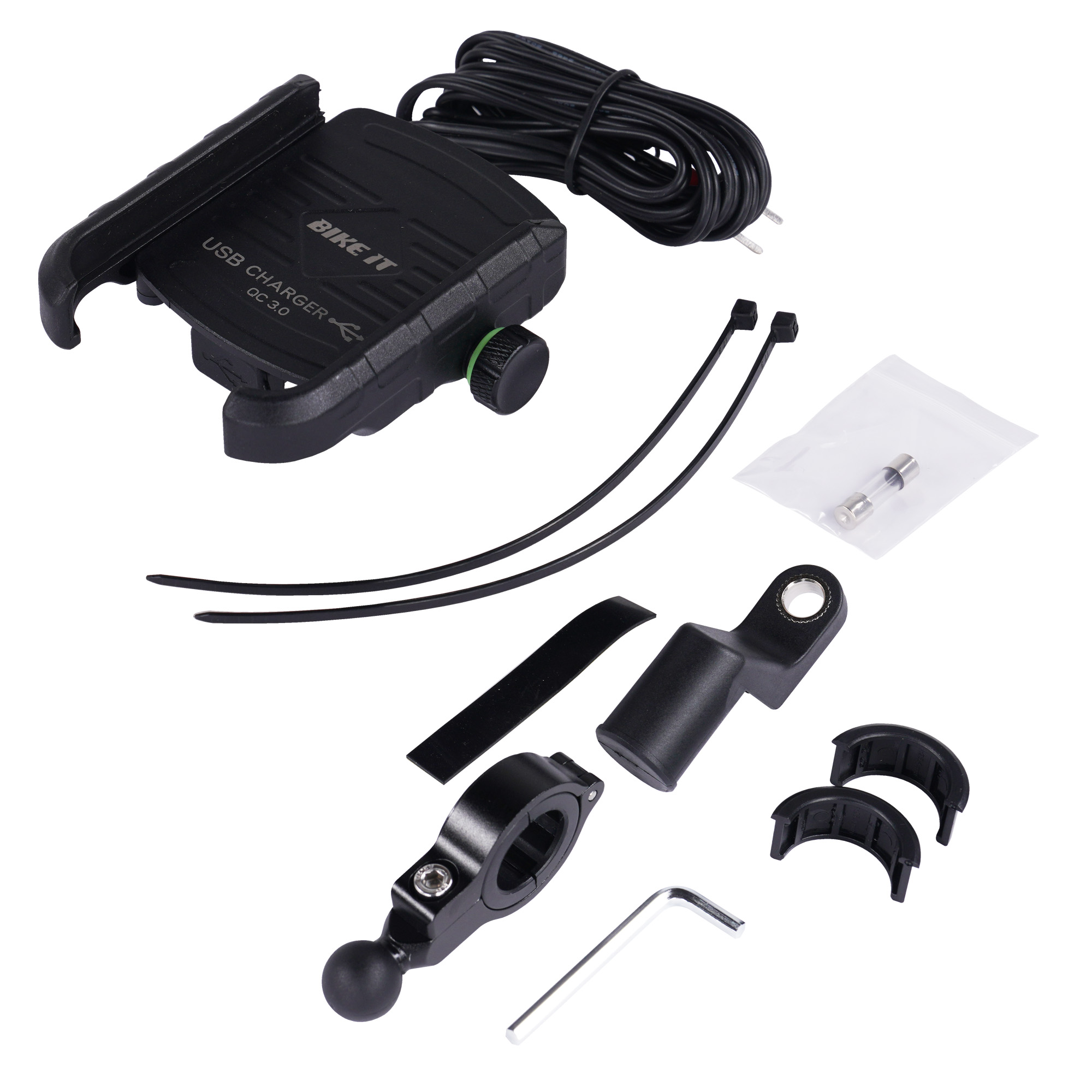Bike It Compact Motorcycle USB QC3.0 Phone Charger Holder - Image 5