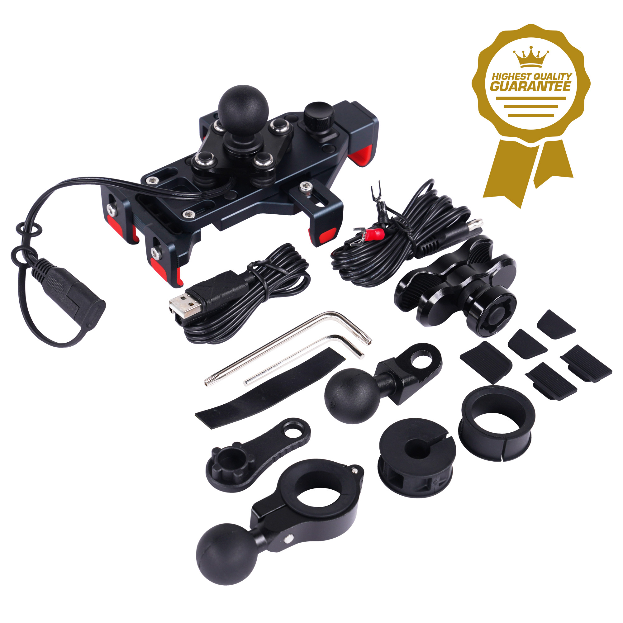 Bike It High Grade Phone Holder 15W QI Wireless Waterproof Charger + Vibration Dampers - Image 5