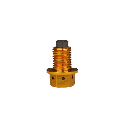 Bike It Magnetic Sump Plug Bolt with Oil Cleaning Magnet – M12 (12mm) 1.5 Pitch (Gold)