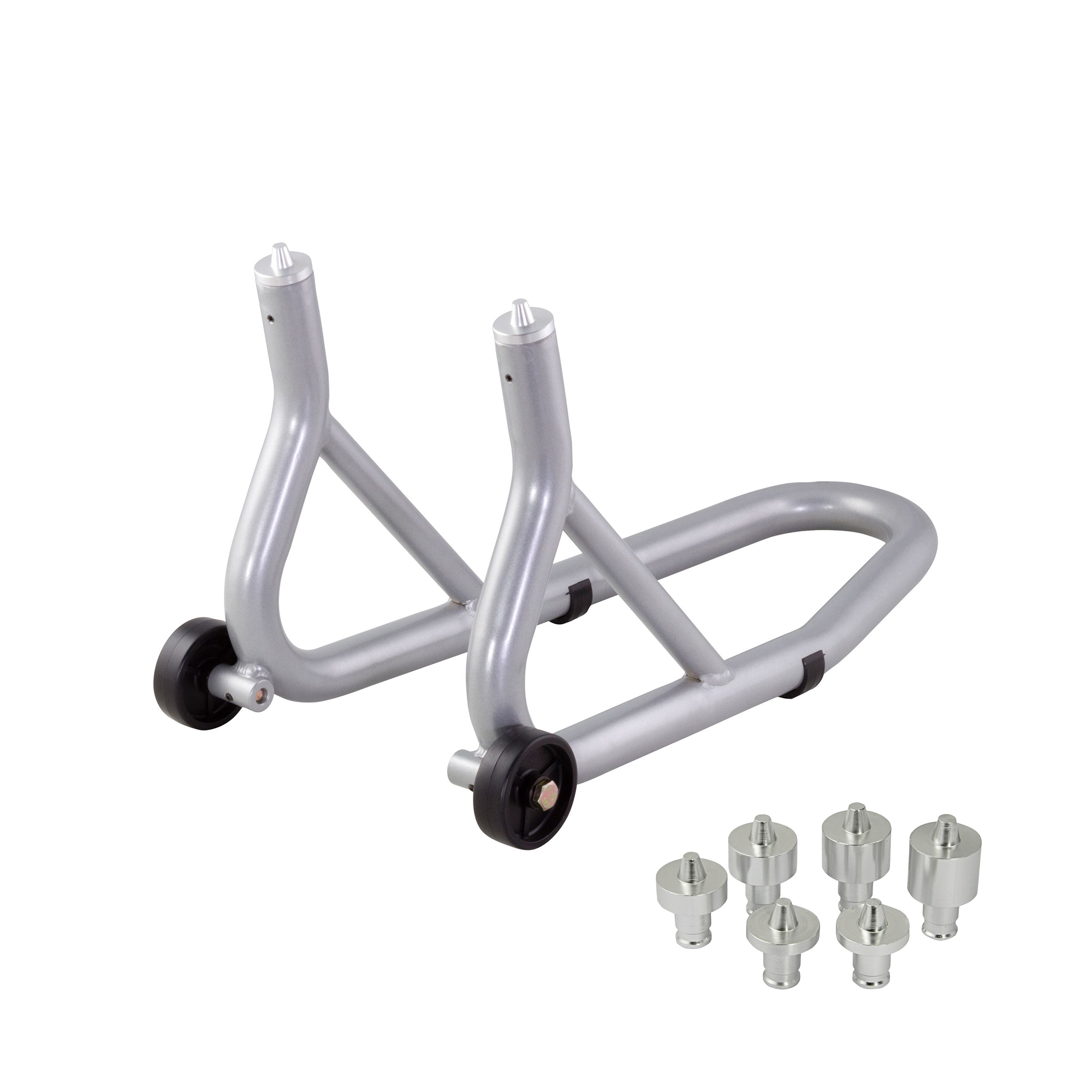 BikeTek Front Fork Pin-Style Track Paddock Stand - Grey