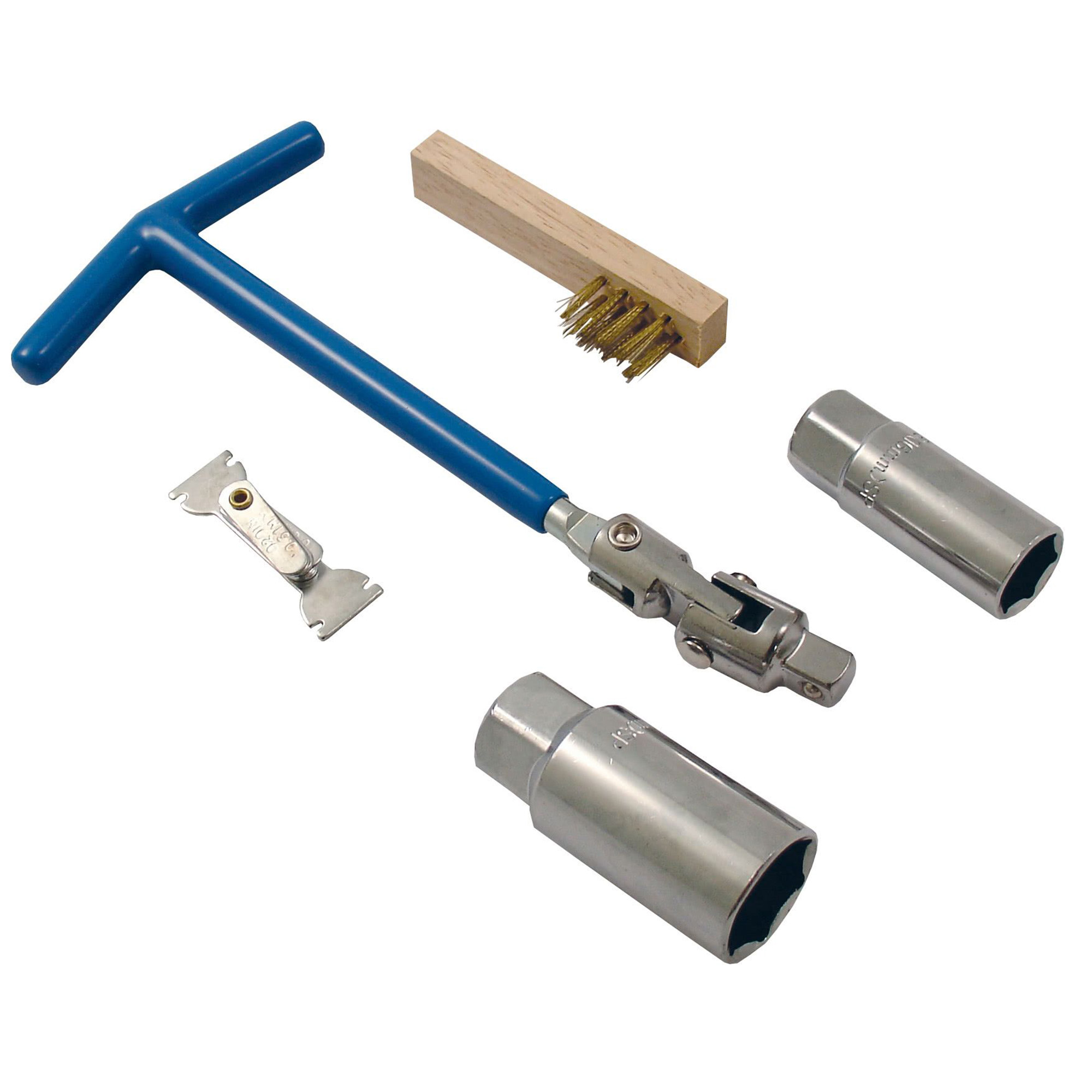 Bike It 5pc Spark Plug Maintenance Set Inc Brush And Gauge