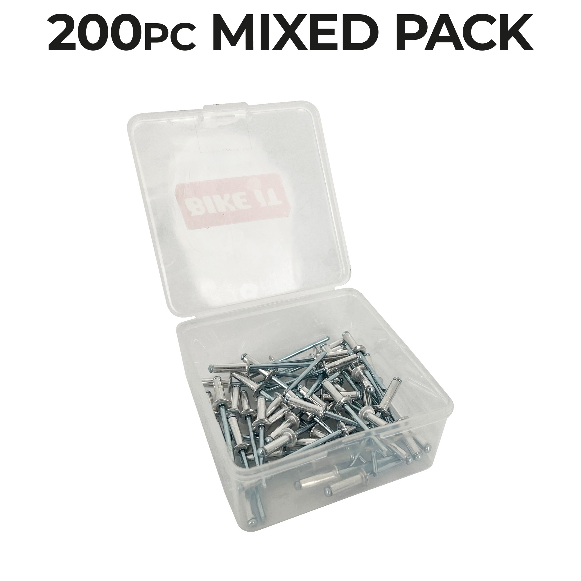 Bike It Rivet Pack (200Pcs) Mixed Sizes