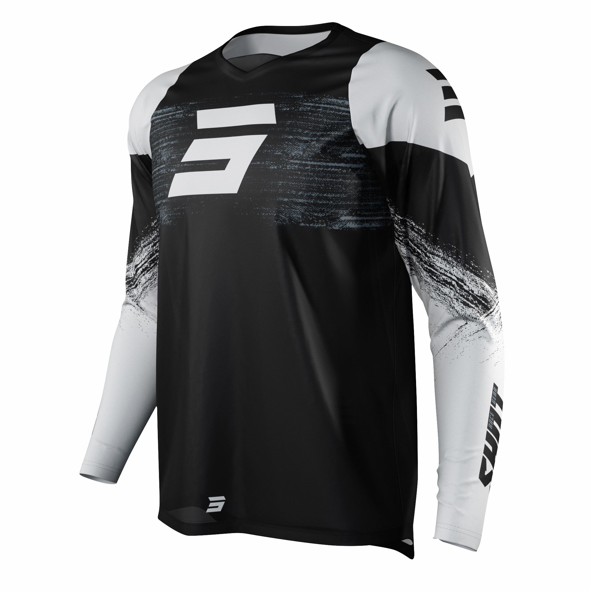 Shot Raw Jersey Burst - Black