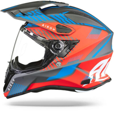 Airoh Commander Adventure Helmet – ‘Boost’ Red Blue Matt