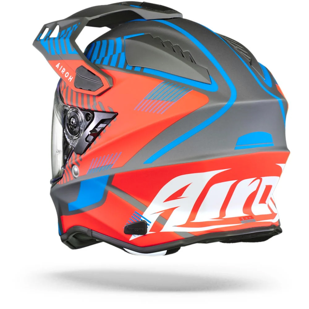 Airoh Commander Adventure Helmet - 'Boost' Red Blue Matt - Image 3