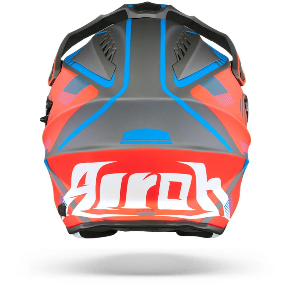 Airoh Commander Adventure Helmet - 'Boost' Red Blue Matt - Image 4