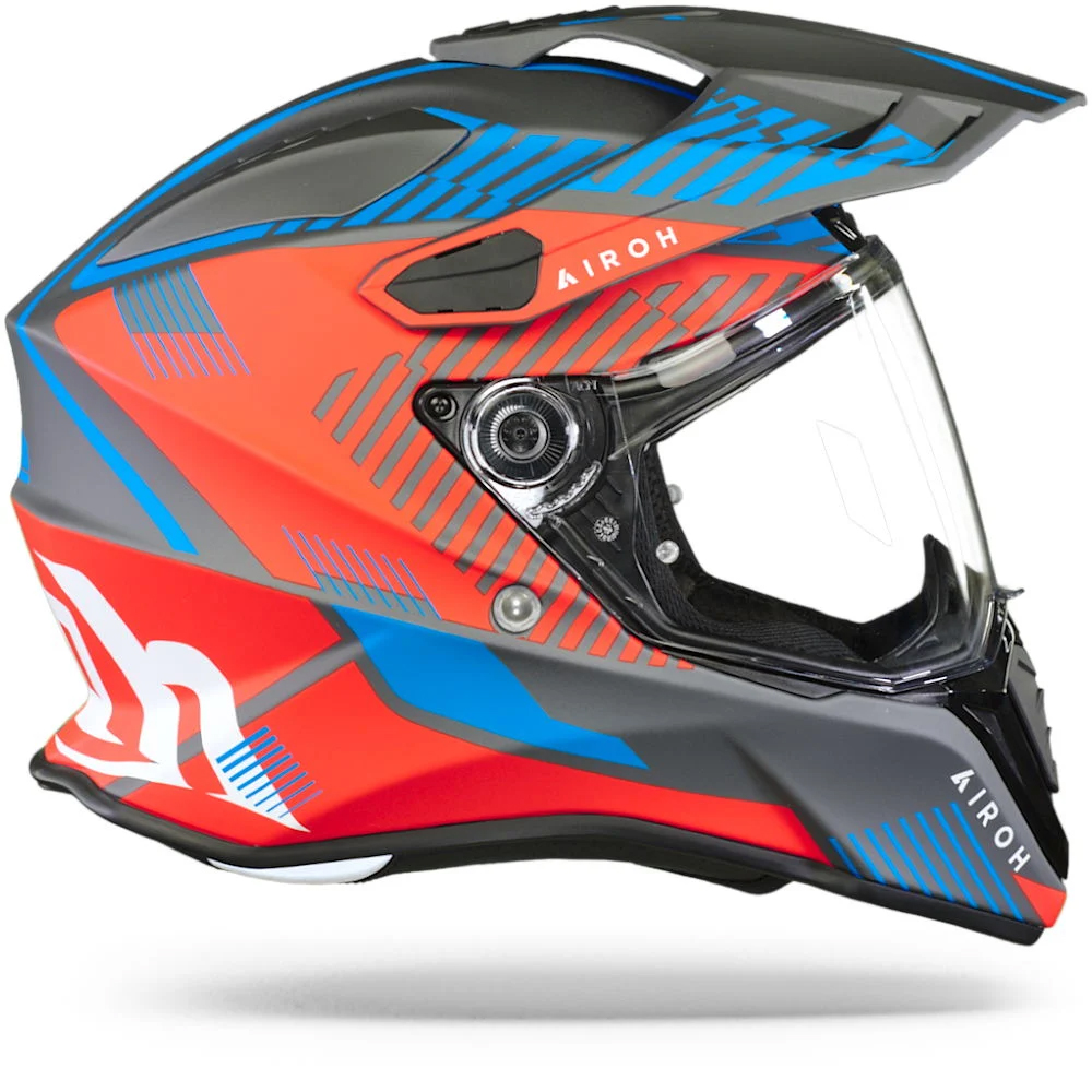 Airoh Commander Adventure Helmet - 'Boost' Red Blue Matt - Image 6