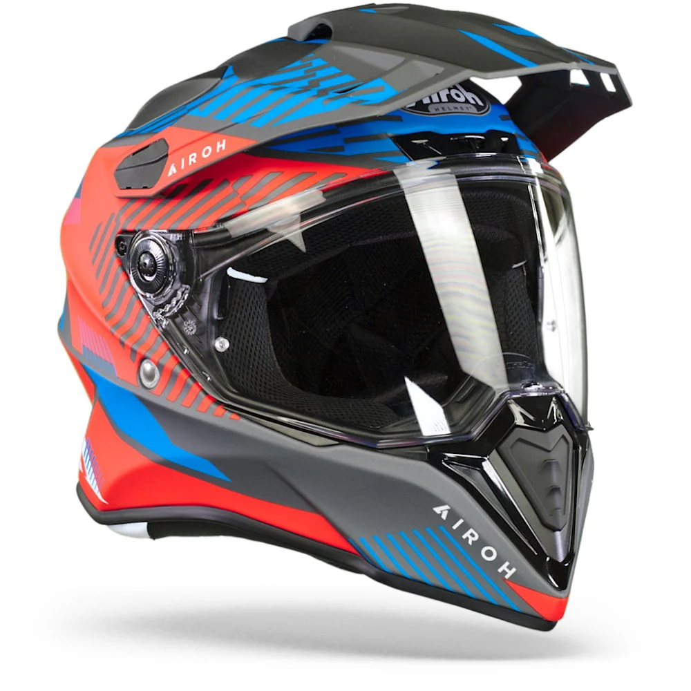Airoh Commander Adventure Helmet - 'Boost' Red Blue Matt - Image 7