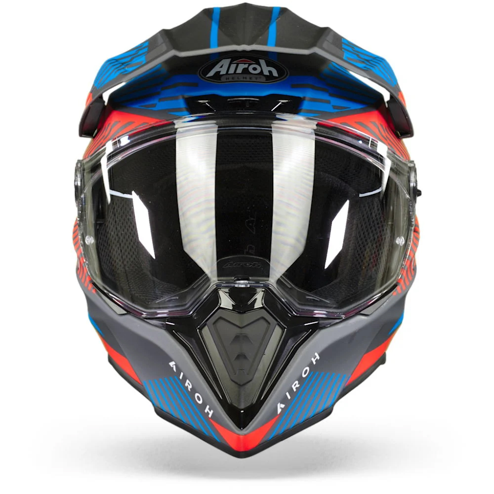Airoh Commander Adventure Helmet - 'Boost' Red Blue Matt - Image 8