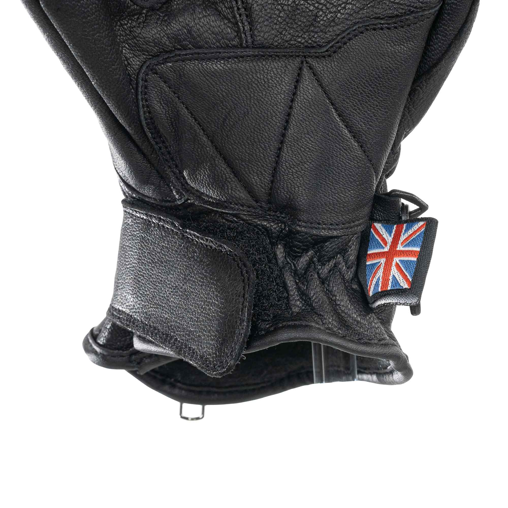Bike It 'AMP' Road Leather Motorcycle Glove (Black) - Image 4