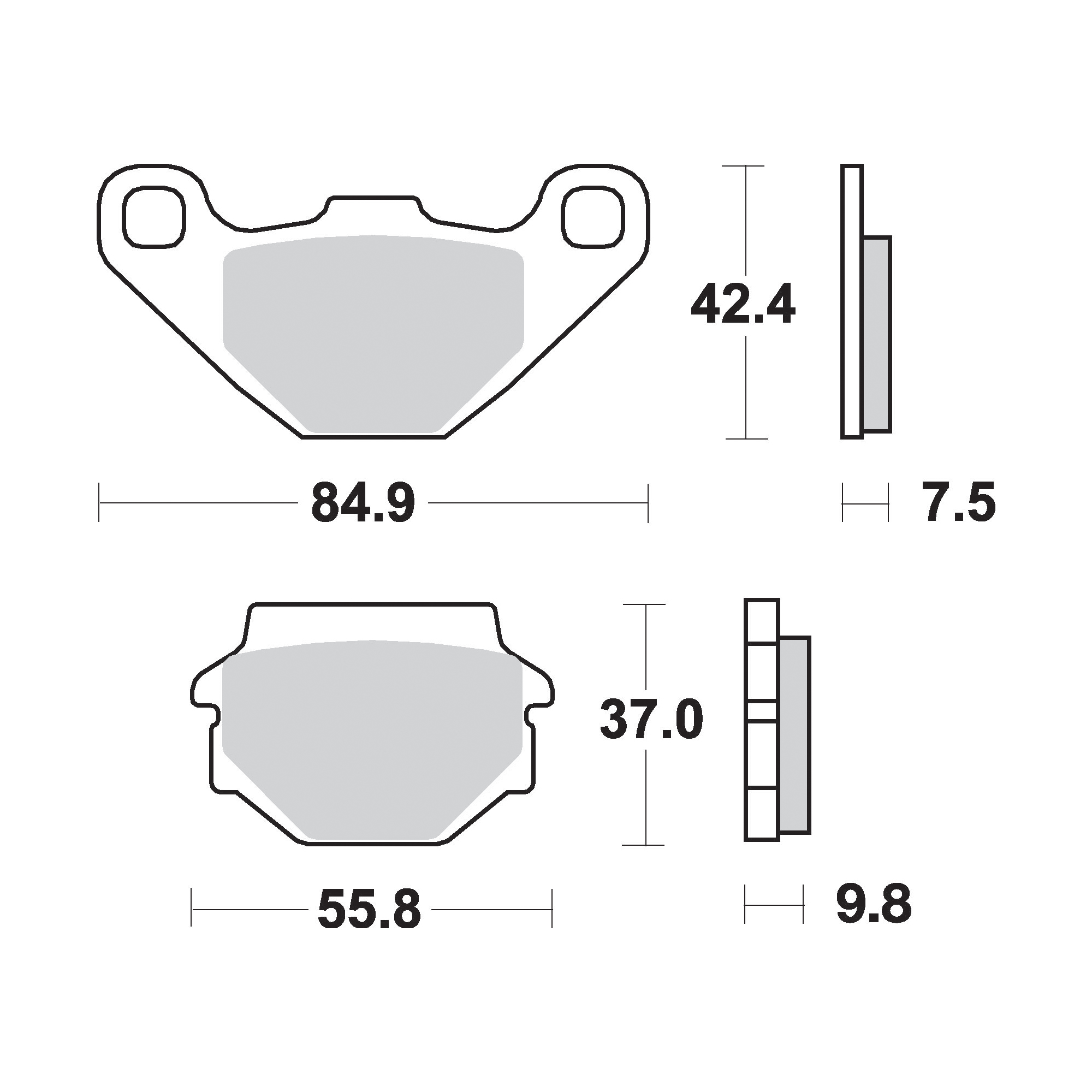 AP Racing SR Supersport Sinter Rear Disc Pads - #146SR - Image 2