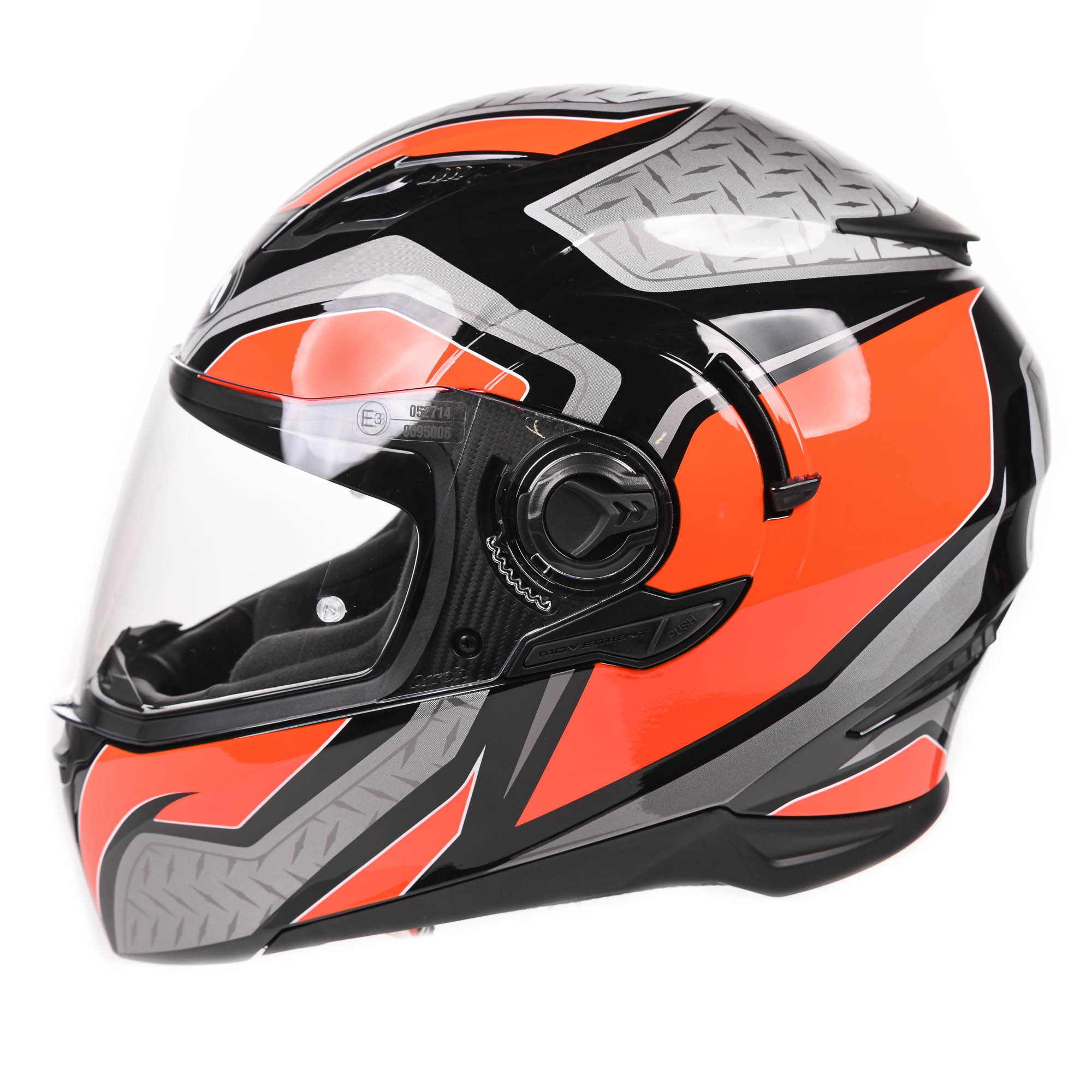 Airoh Helmet Movement S Full Face - Steel Orange Gloss - Image 3