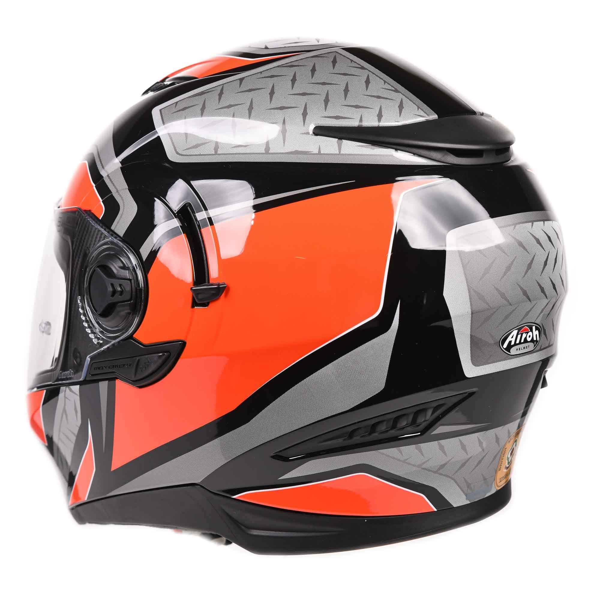 Airoh Helmet Movement S Full Face - Steel Orange Gloss - Image 4