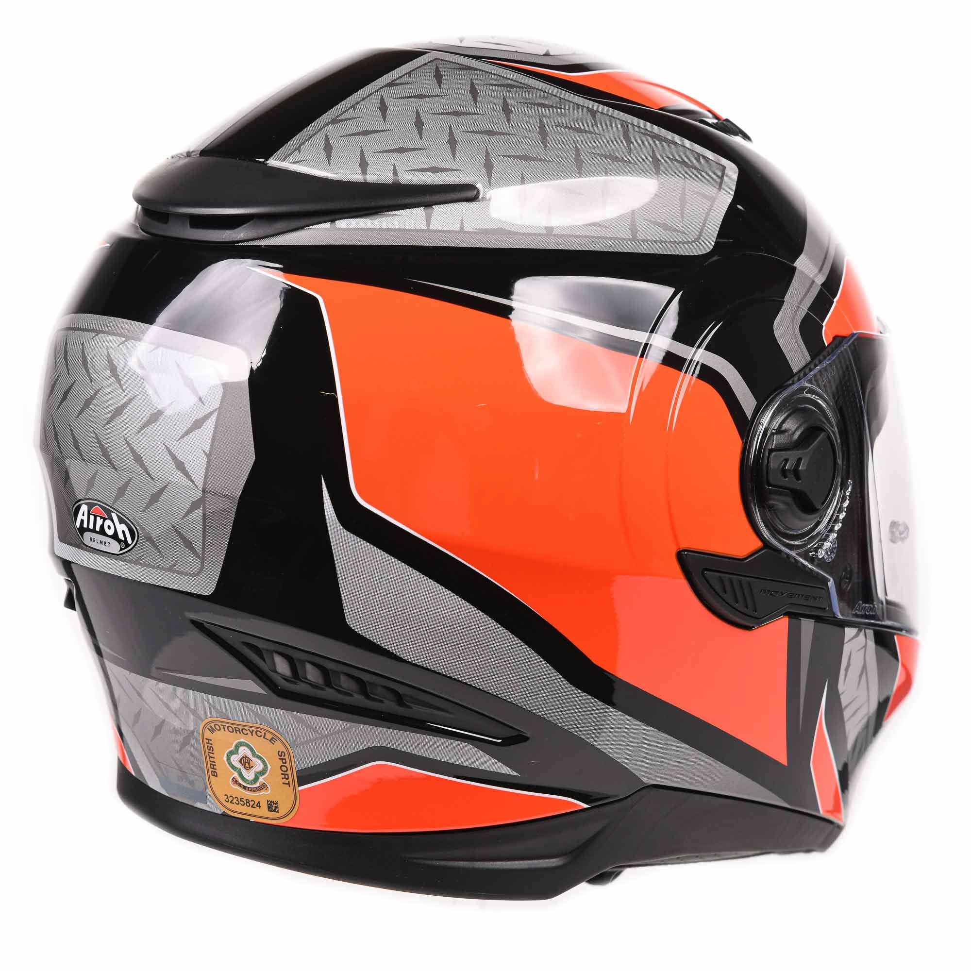 Airoh Helmet Movement S Full Face - Steel Orange Gloss - Image 6