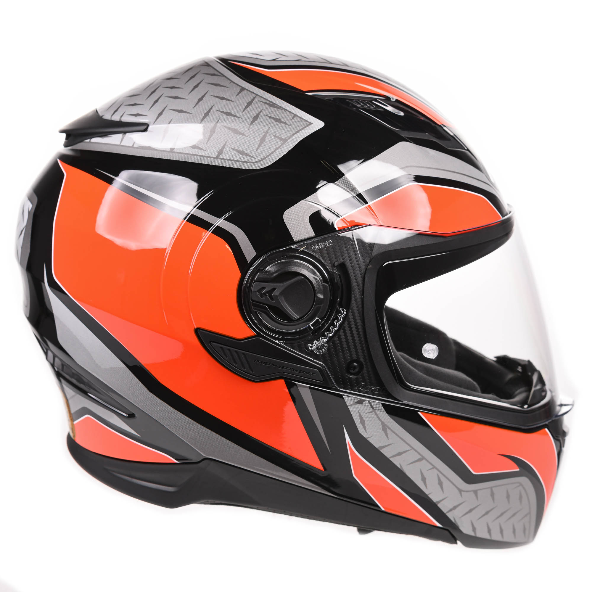 Airoh Helmet Movement S Full Face - Steel Orange Gloss - Image 7