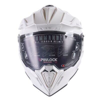 Airoh Commander Adventure Helmet – White Gloss