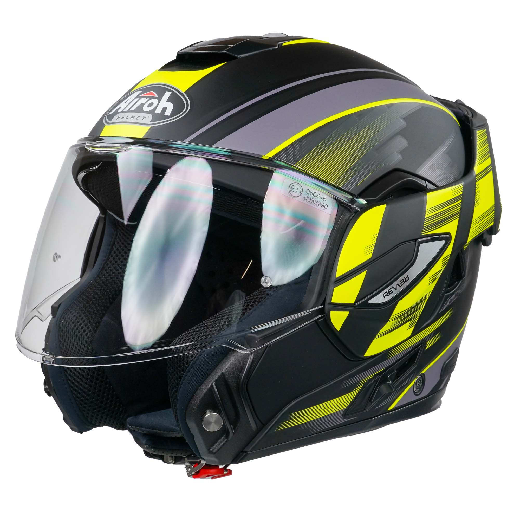 Airoh Rev19 Flip Helmet - Ikon Yellow Matt - Image 6