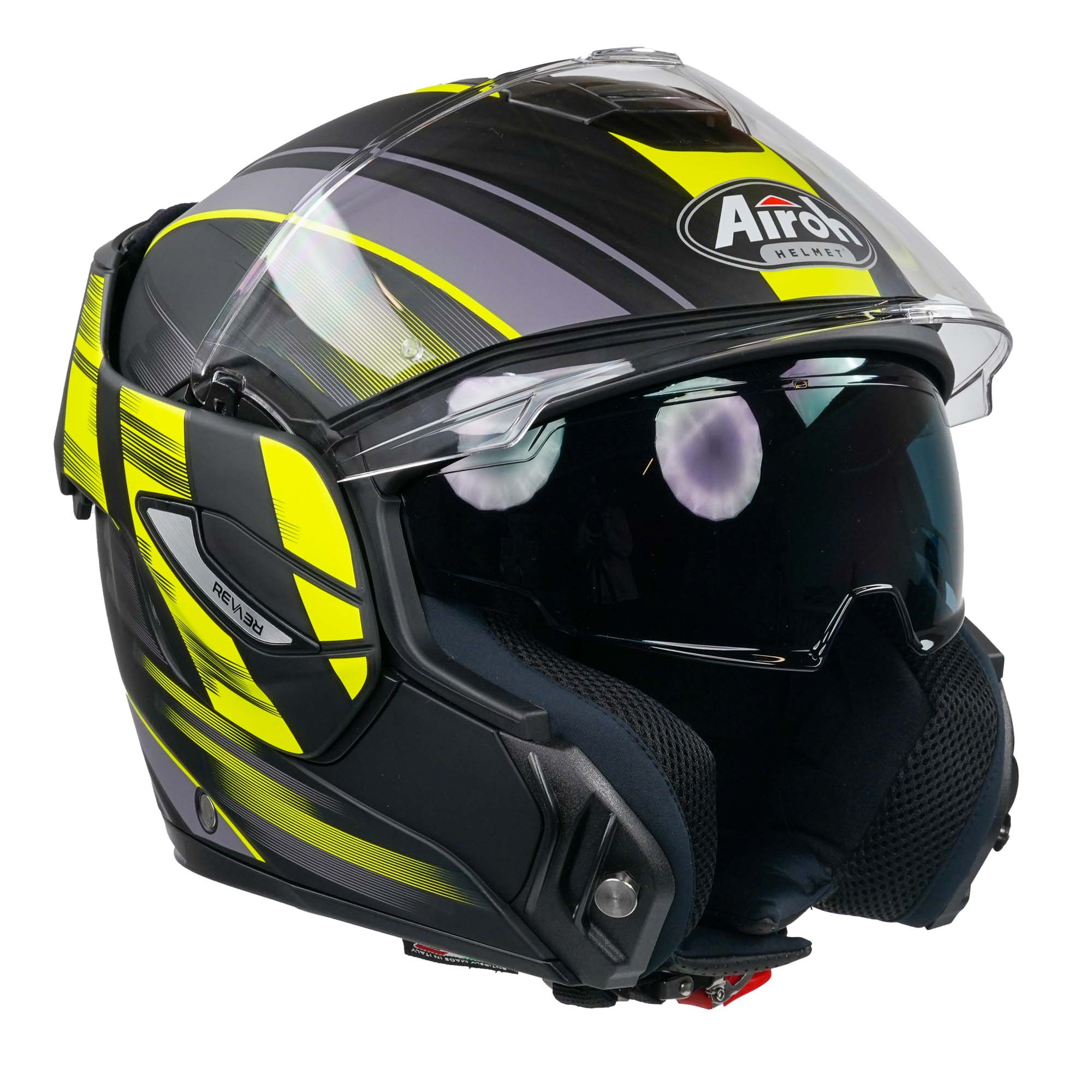 Airoh Rev19 Flip Helmet - Ikon Yellow Matt - Image 10