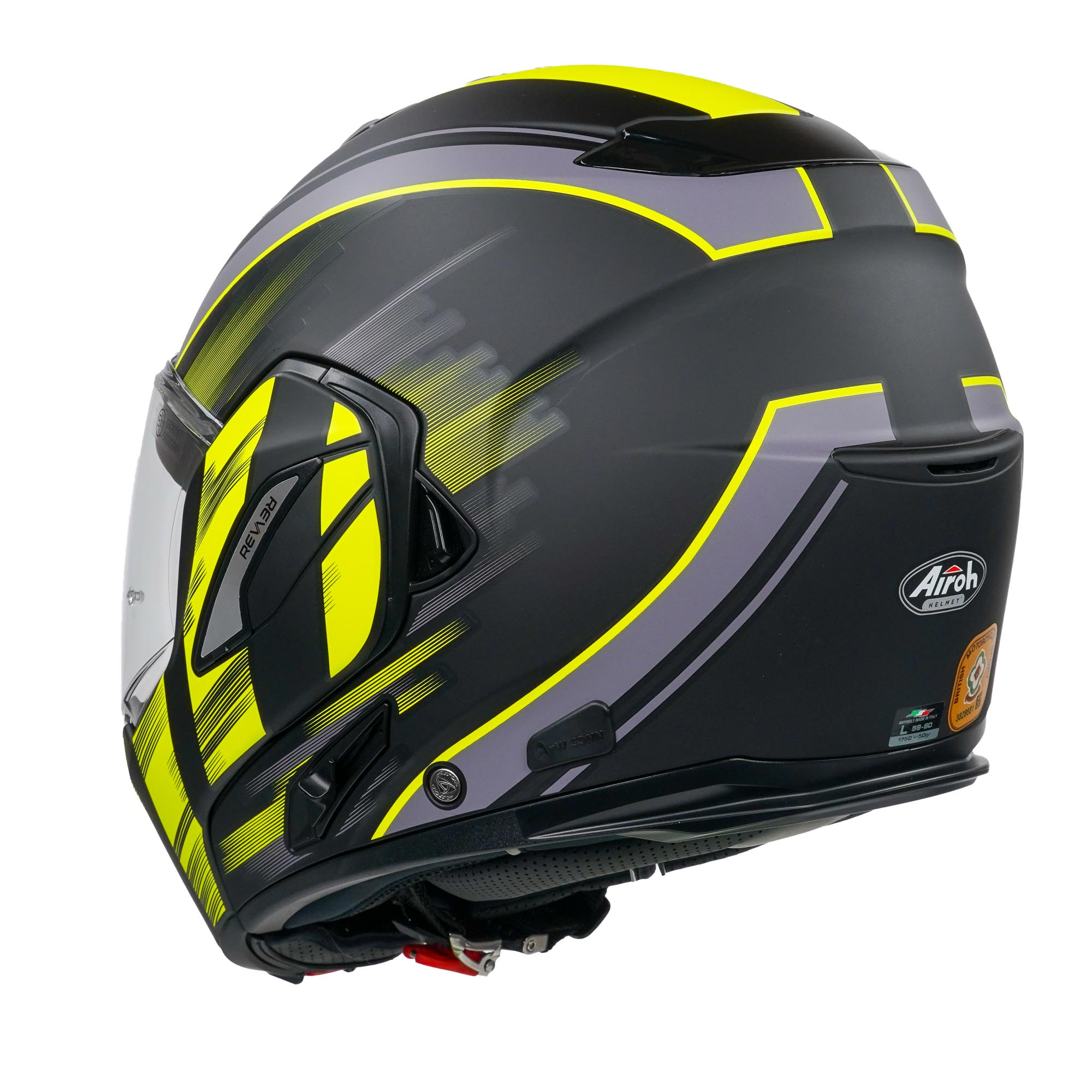 Airoh Rev19 Flip Helmet - Ikon Yellow Matt - Image 4