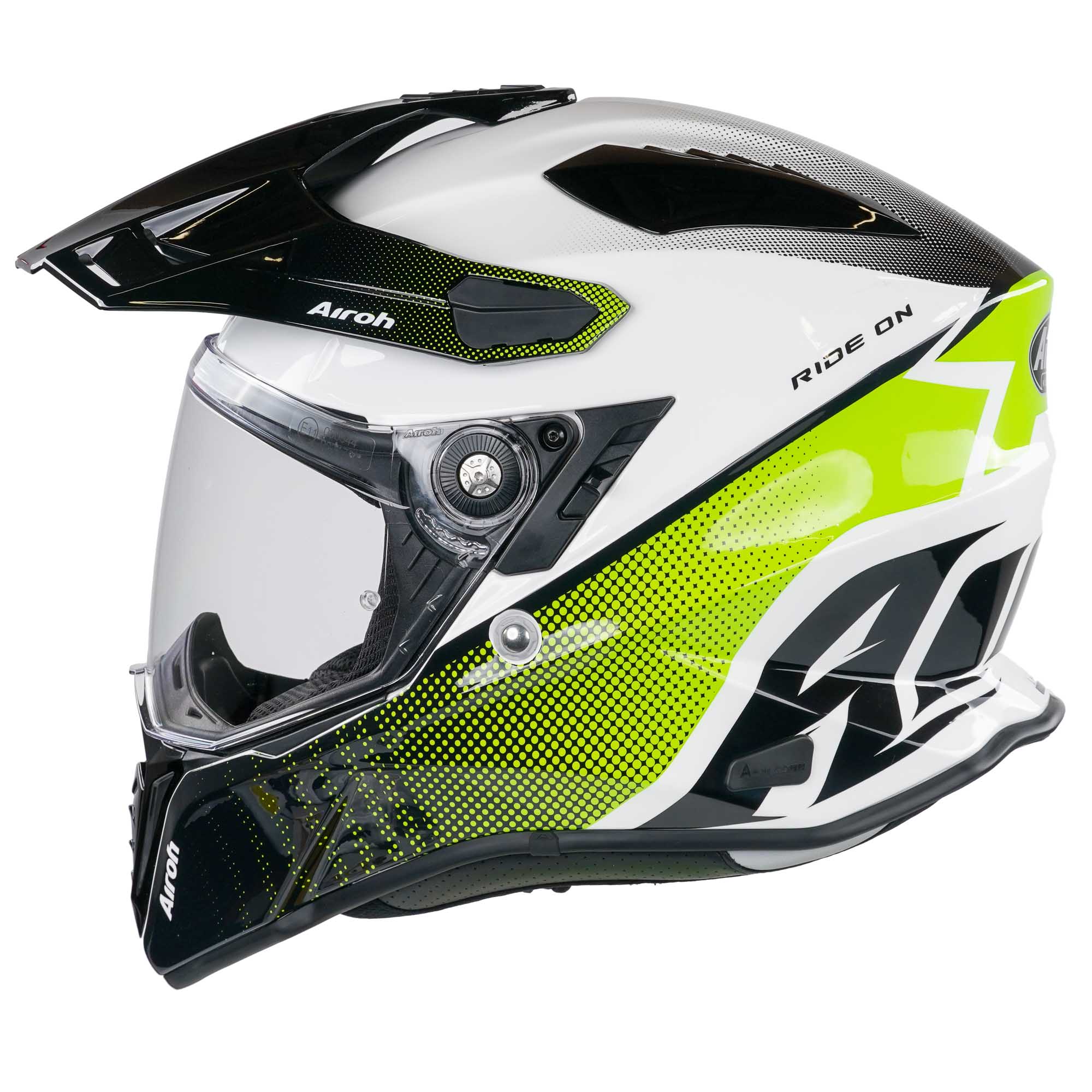 Airoh Commander Adventure Helmet - Progress Lime Gloss - Image 3