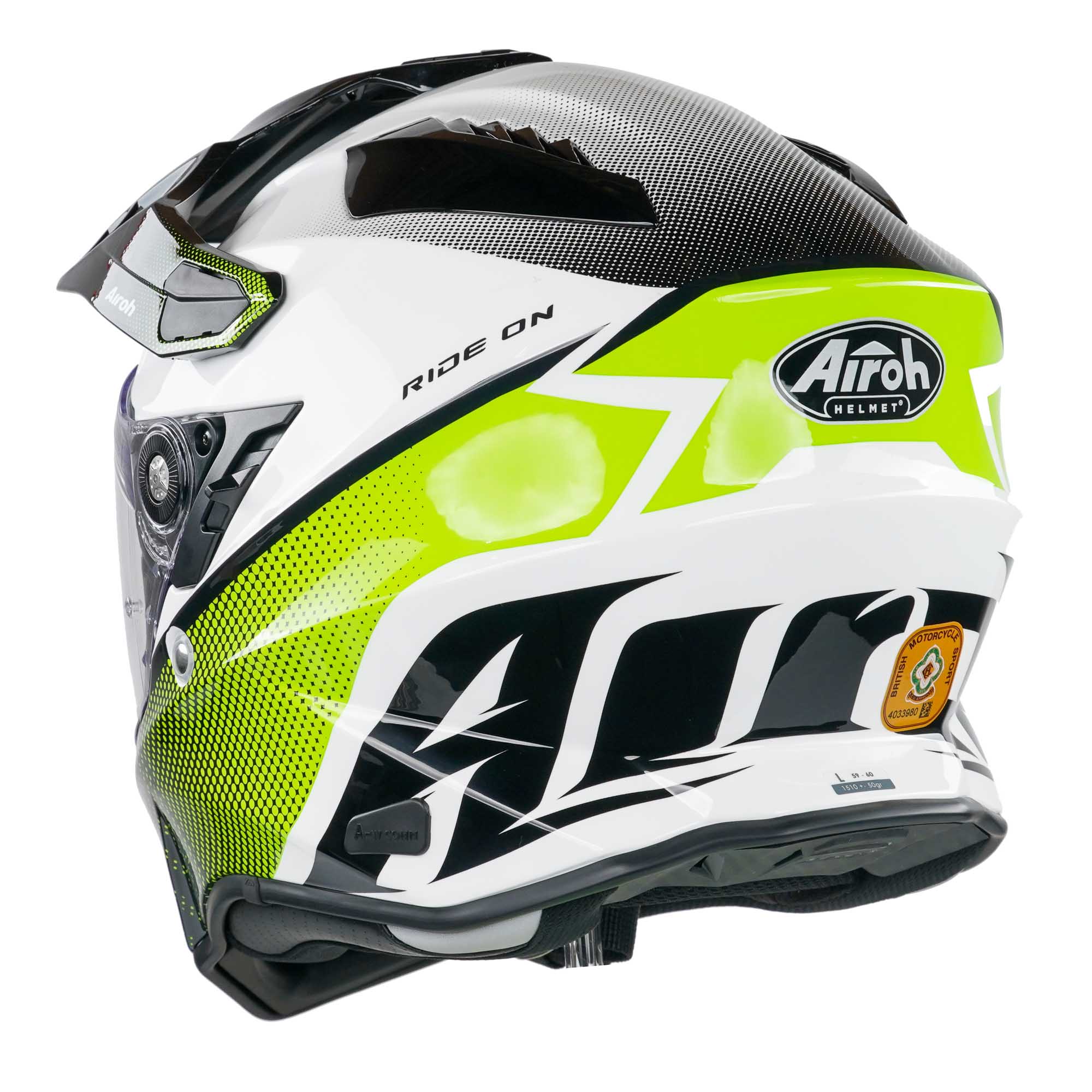 Airoh Commander Adventure Helmet - Progress Lime Gloss - Image 4