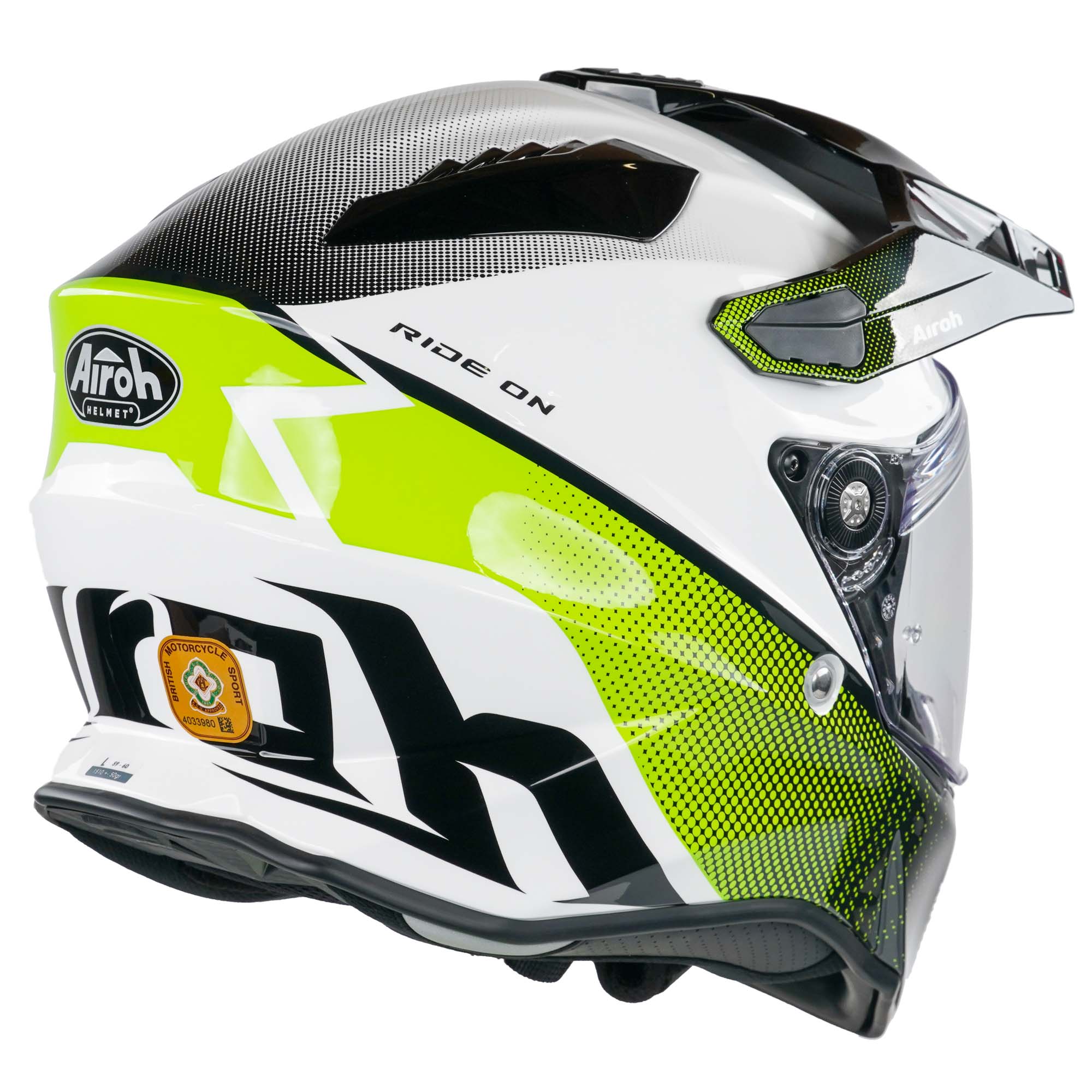 Airoh Commander Adventure Helmet - Progress Lime Gloss - Image 5