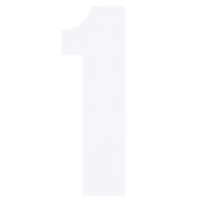 Bike It 8 Inch Race Numbers – White