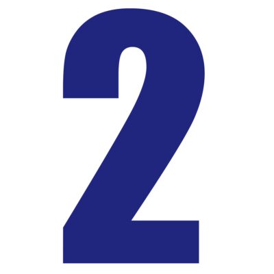 Bike It 6 Inch Race Numbers – Blue