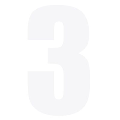 Bike It 6 Inch Race Numbers – White