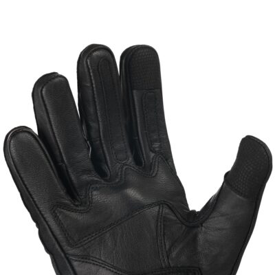 Bike It ‘AMP’ Road Leather Motorcycle Glove (Black/Red)