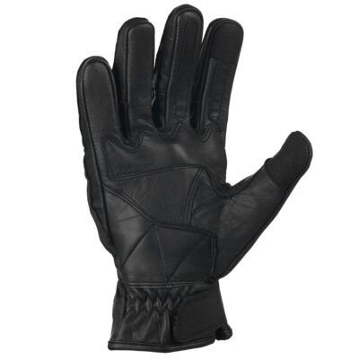 Bike It ‘AMP’ Road Leather Motorcycle Glove (Black)