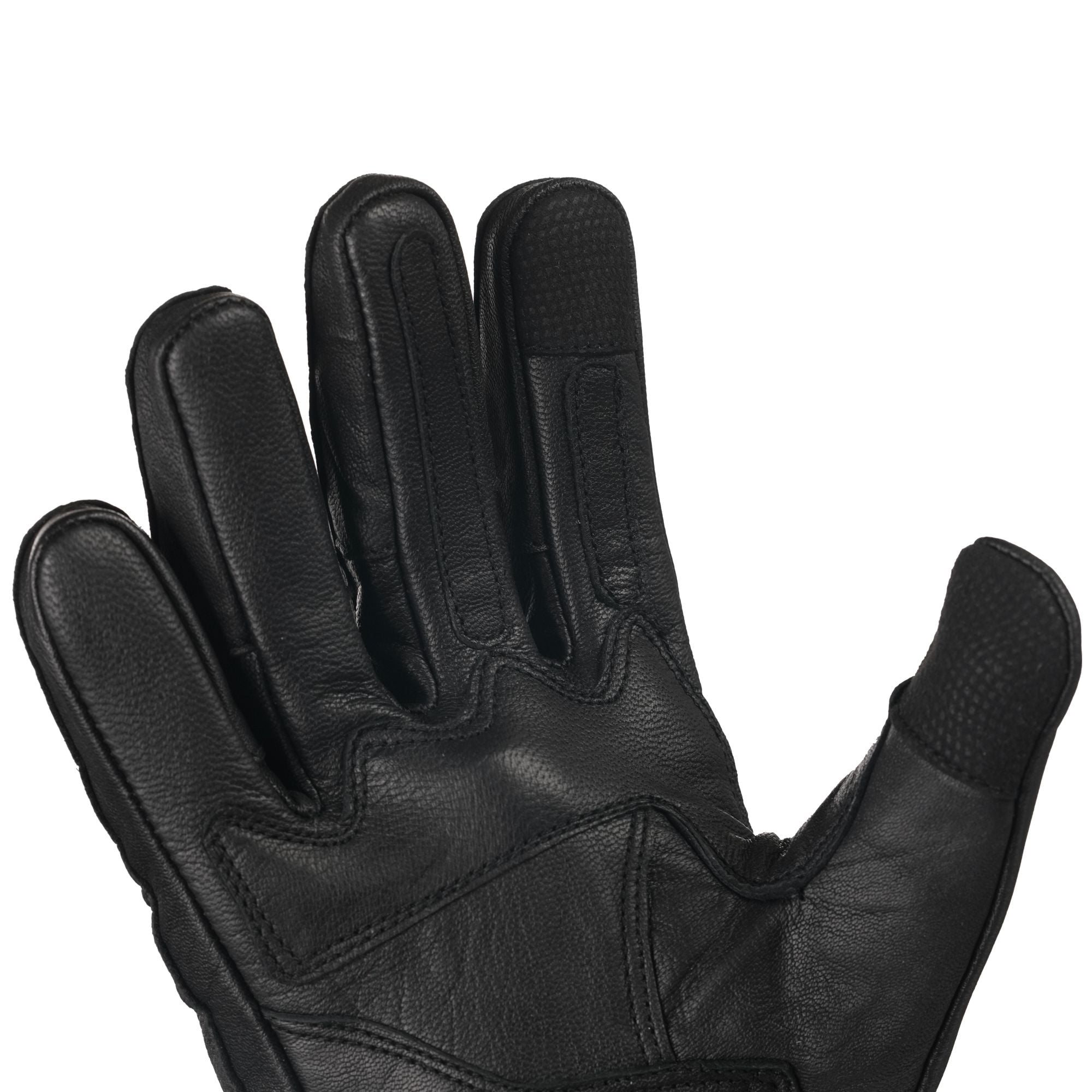 Bike It 'AMP' Road Leather Motorcycle Glove (Black) - Image 6