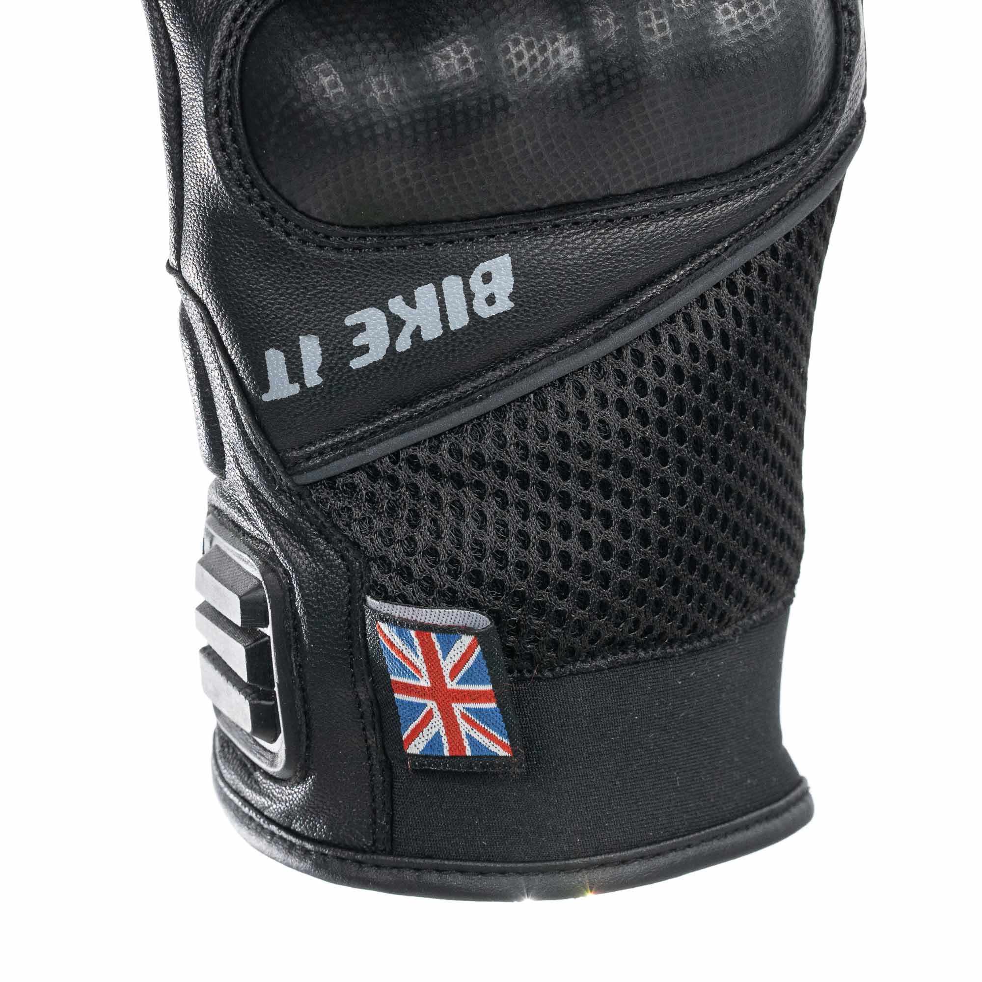 Bike It 'UFG' Ultimate Streetfighter Leather Motorcycle Glove (Black) - Image 6