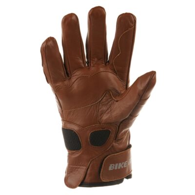 Bike It ‘UCG’ Ultimate Cruiser Leather Motorcycle Gloves (Brown)