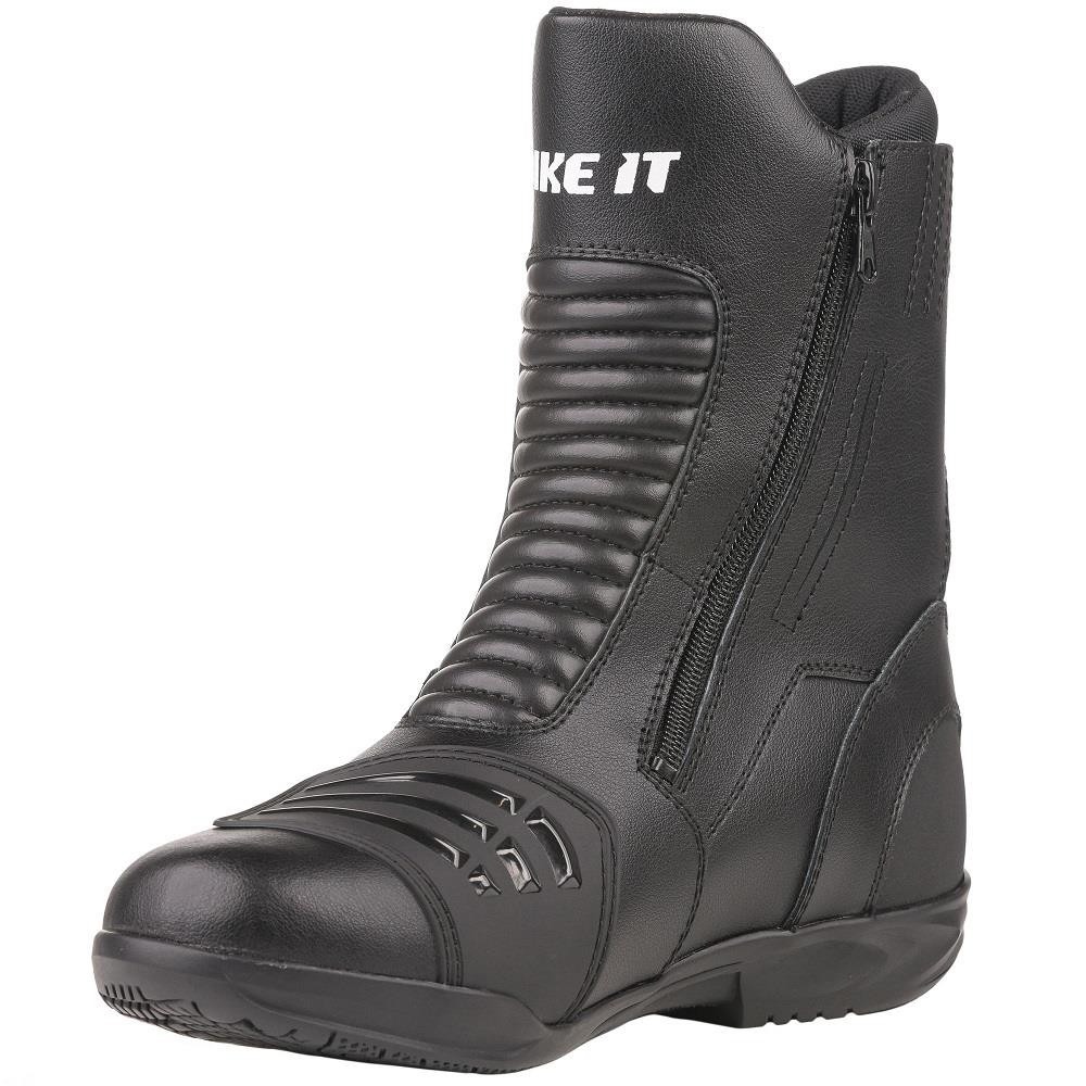 Bike It Preto Mid Length Waterproof Mens Boot - Black - Image 4