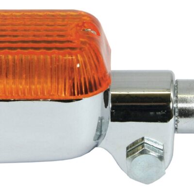 Bike It Adjustable Stem Indicators With Chrome Body And Amber Lens