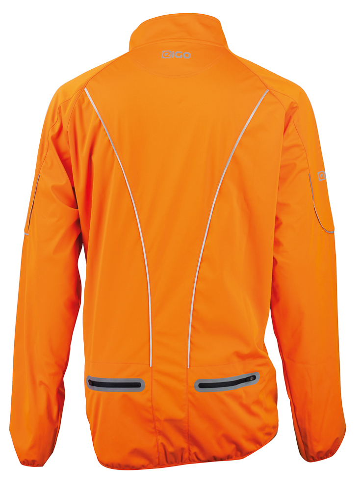Eigo Mistral Windproof Cycling Jacket Vivid Orange - Image 2
