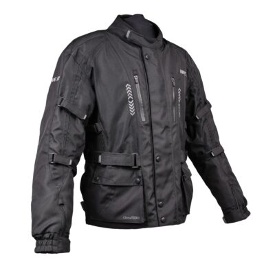 Bike It ‘Triple Black’ All-Weather Waterproof Adventure Touring Motorcycle Jacket