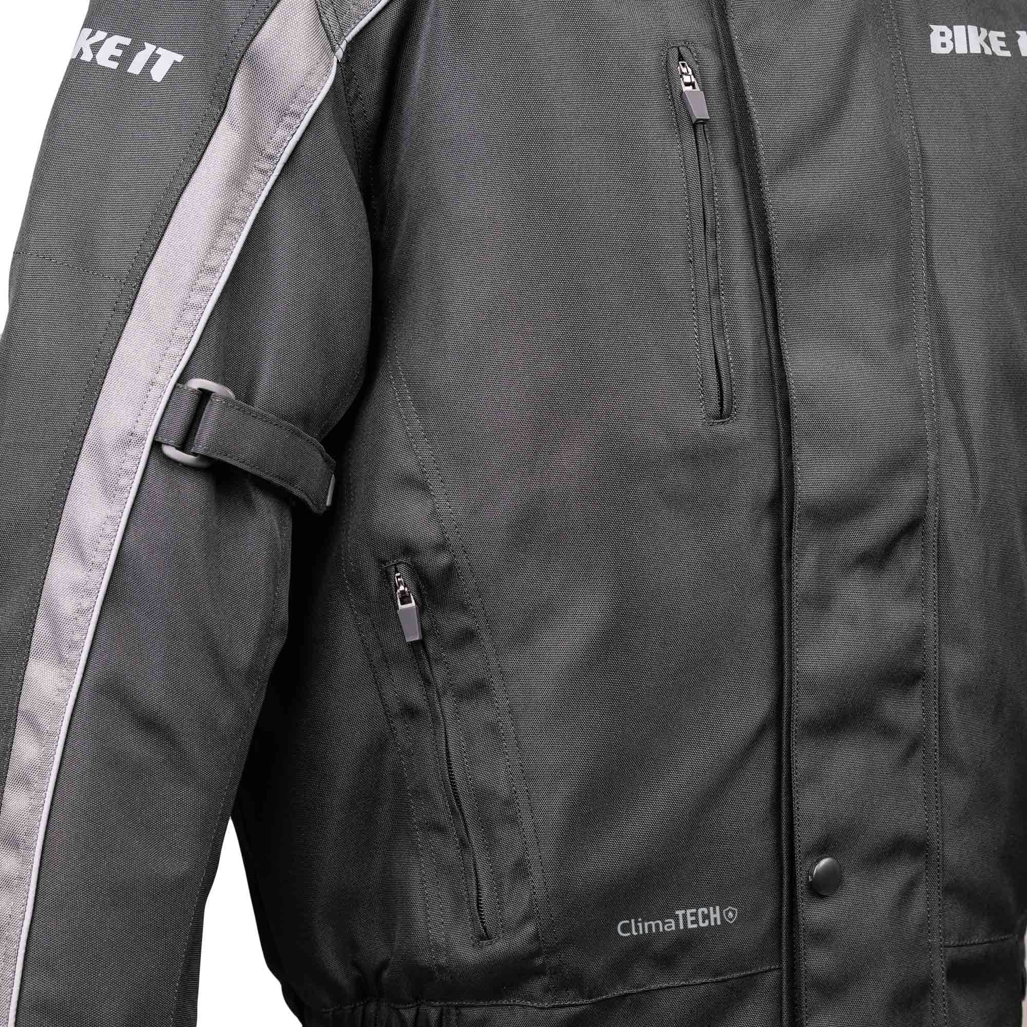 Bike It 'Herm' Textile Waterproof Motorcycle Bomber Casual Jacket - Image 6
