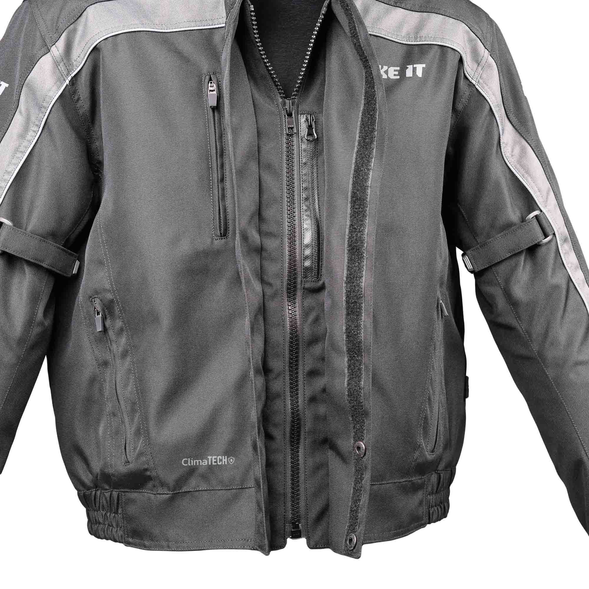 Bike It 'Herm' Textile Waterproof Motorcycle Bomber Casual Jacket - Image 9