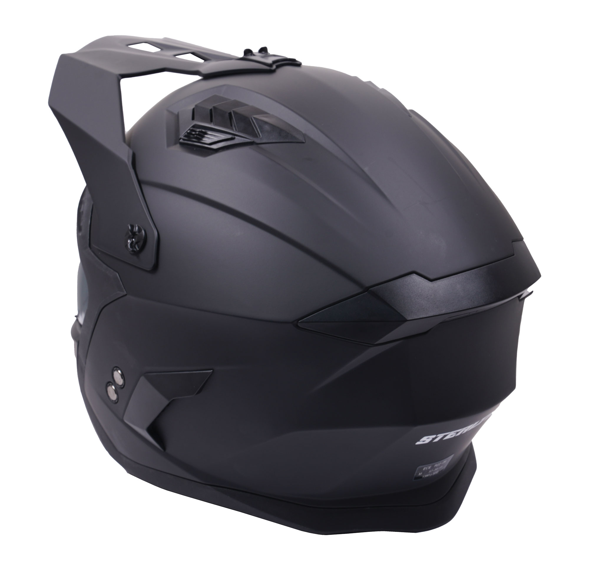 Stealth Fighter Multi Function Motorcycle Full & Open Face Helmet - Matt Black - Image 5